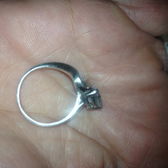 Pear Cut CZ 925 Silver Ring - Picture 10 of 12